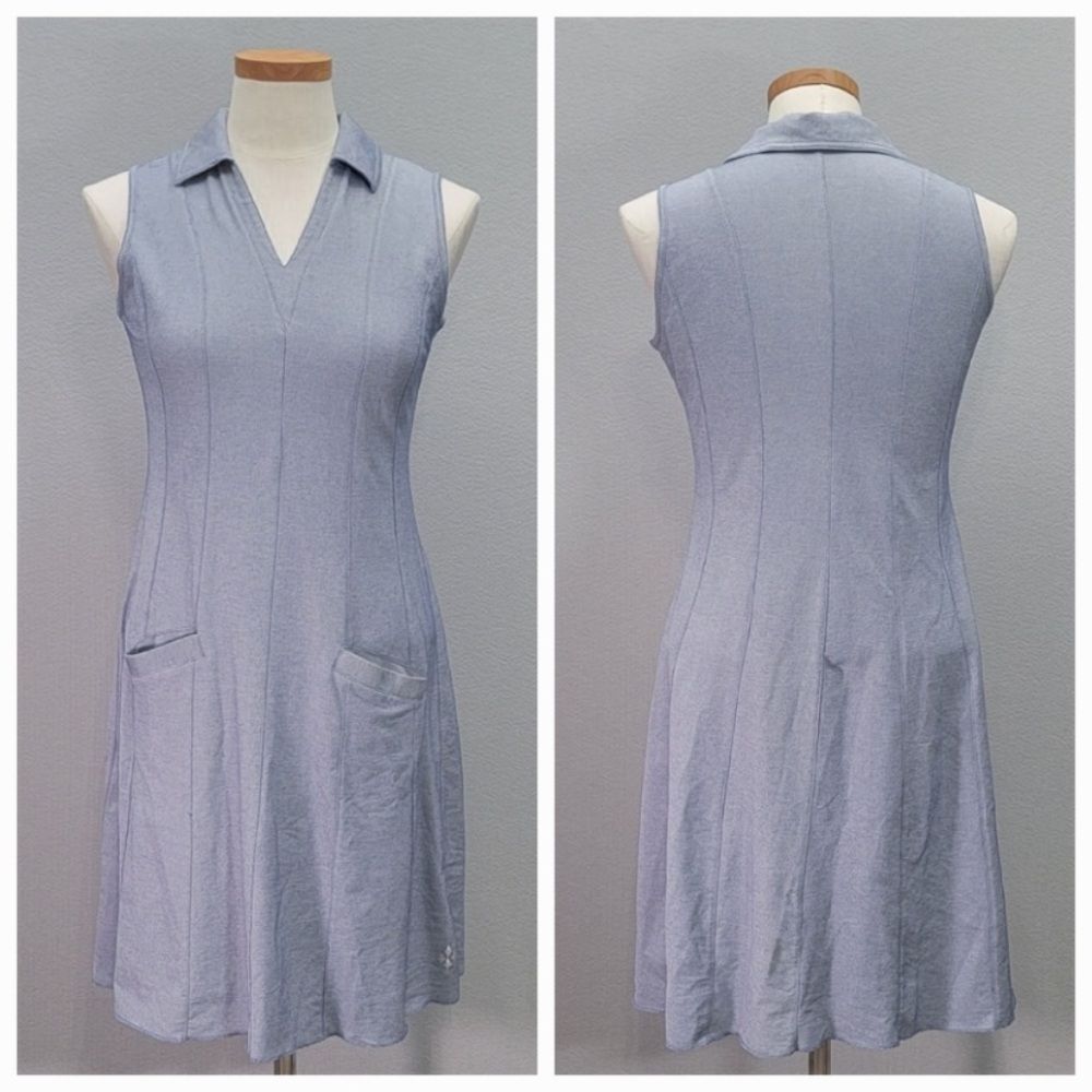 JoFit Womens Golf Spin Dress chambray denim look - Picture 3 of 5